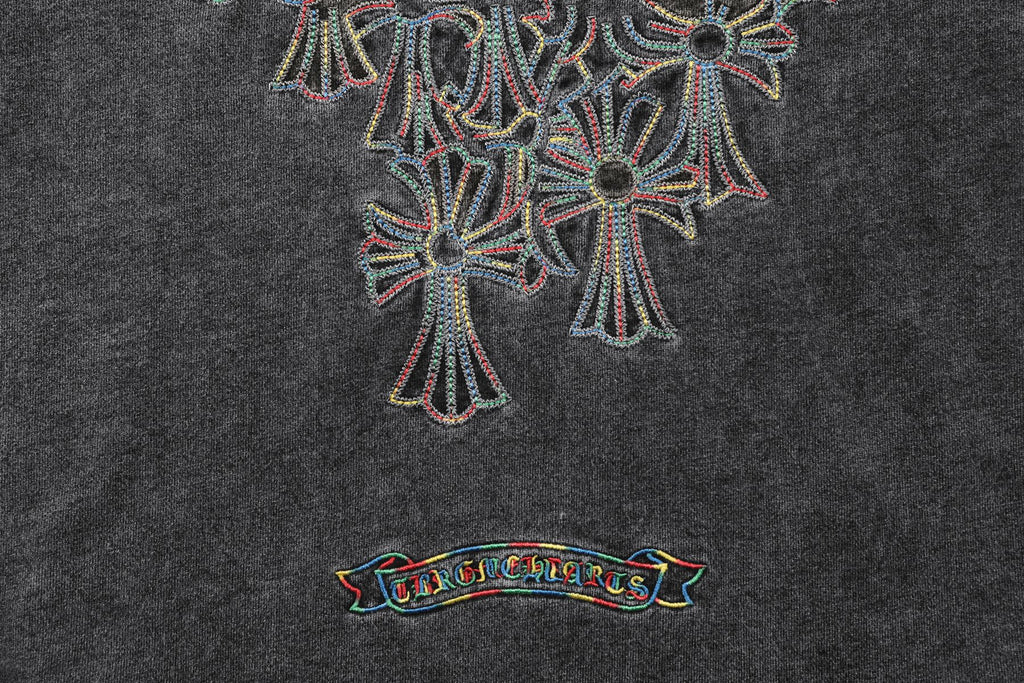 Chrome Hearts Cross Motif Embroidered Crewneck Sweatshirt — detail