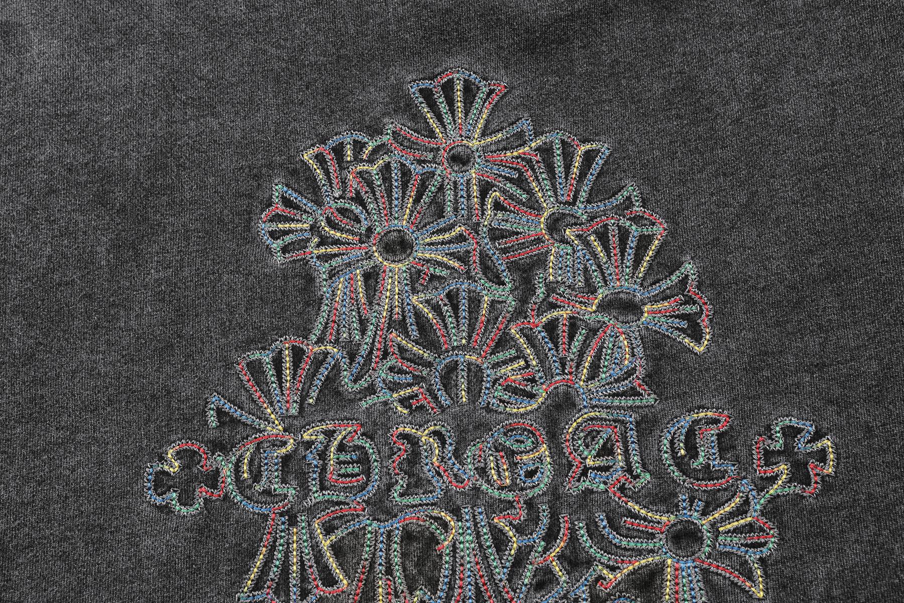 Chrome Hearts Cross Motif Embroidered Crewneck Sweatshirt — detail