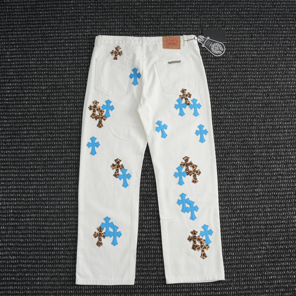 Chrome Hearts White Cross Graphic Pants — back