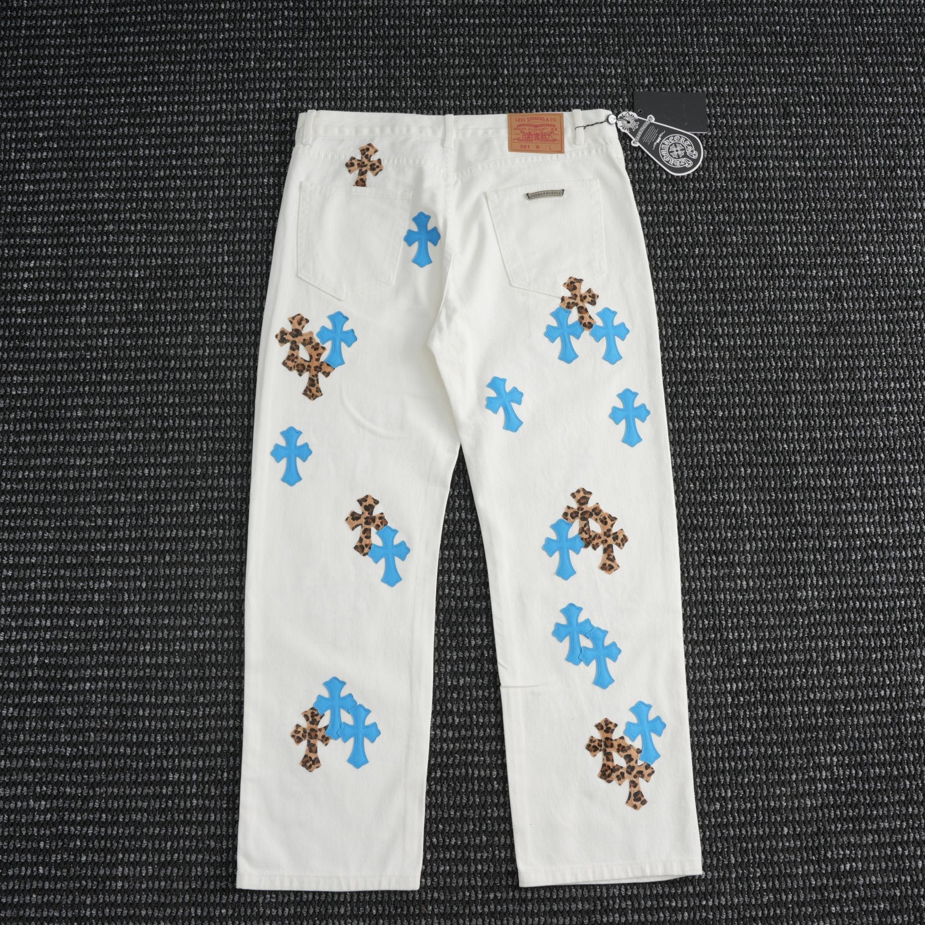 Chrome Hearts White Cross Graphic Pants — back