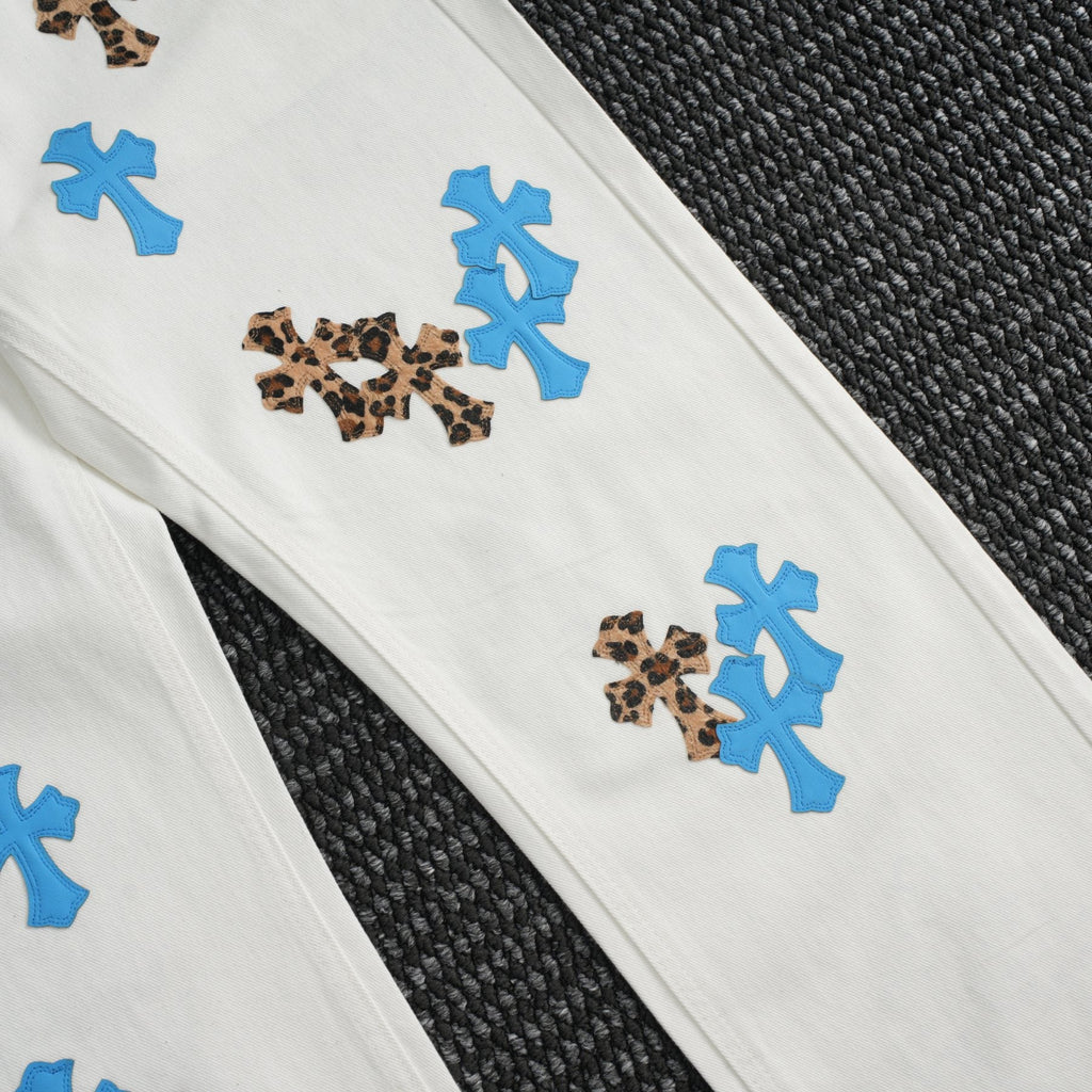 Chrome Hearts White Cross Graphic Pants — detail