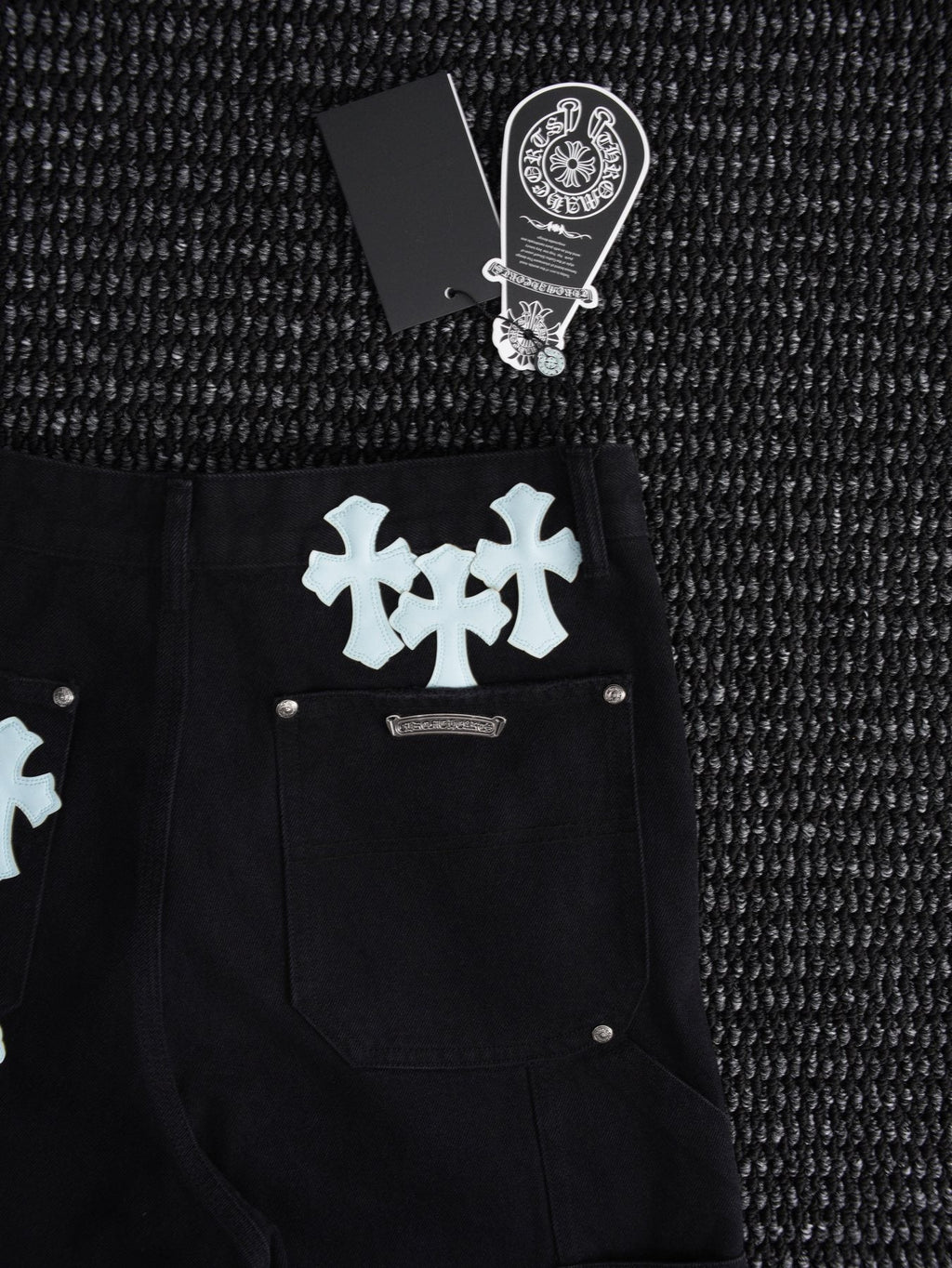 Chrome Hearts Cross Graphic Black Shorts — detail