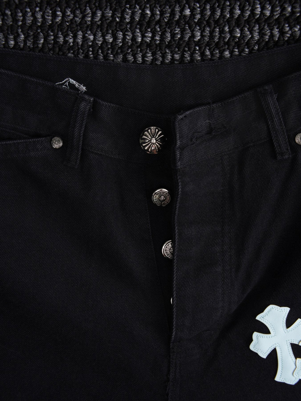 Chrome Hearts Cross Graphic Black Shorts — detail