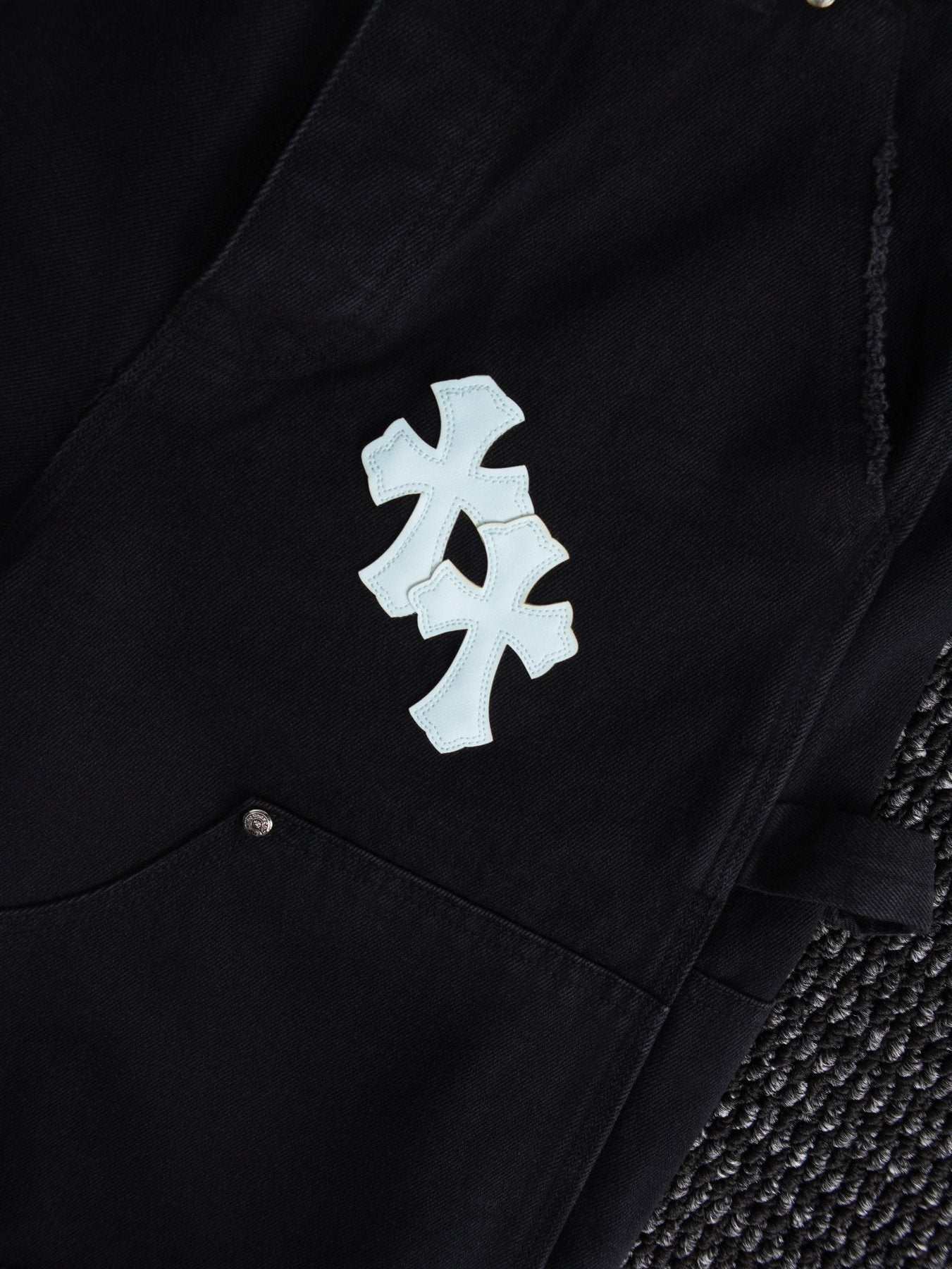 Chrome Hearts Cross Graphic Black Shorts — detail