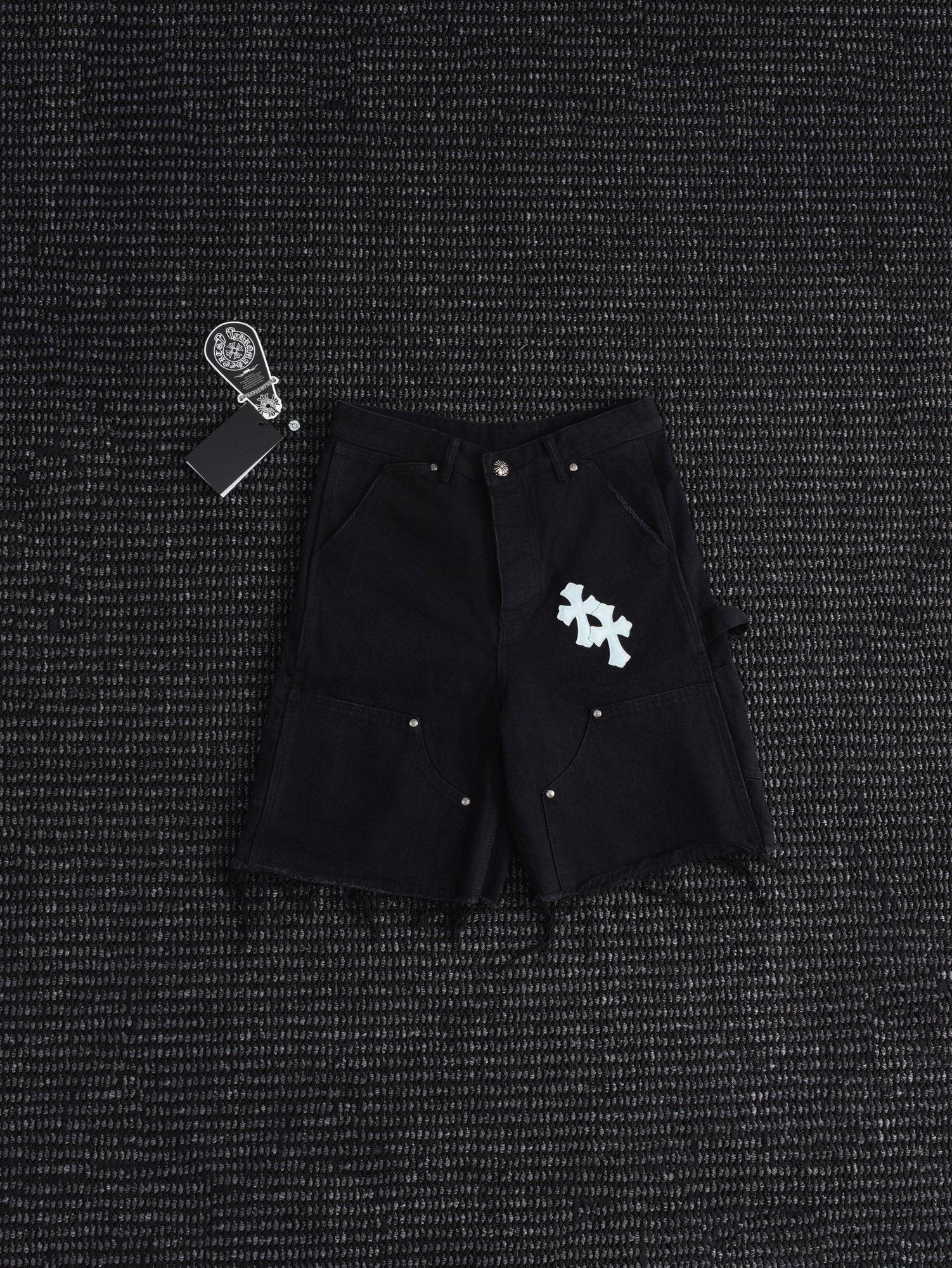 Chrome Hearts Cross Graphic Black Shorts — hero