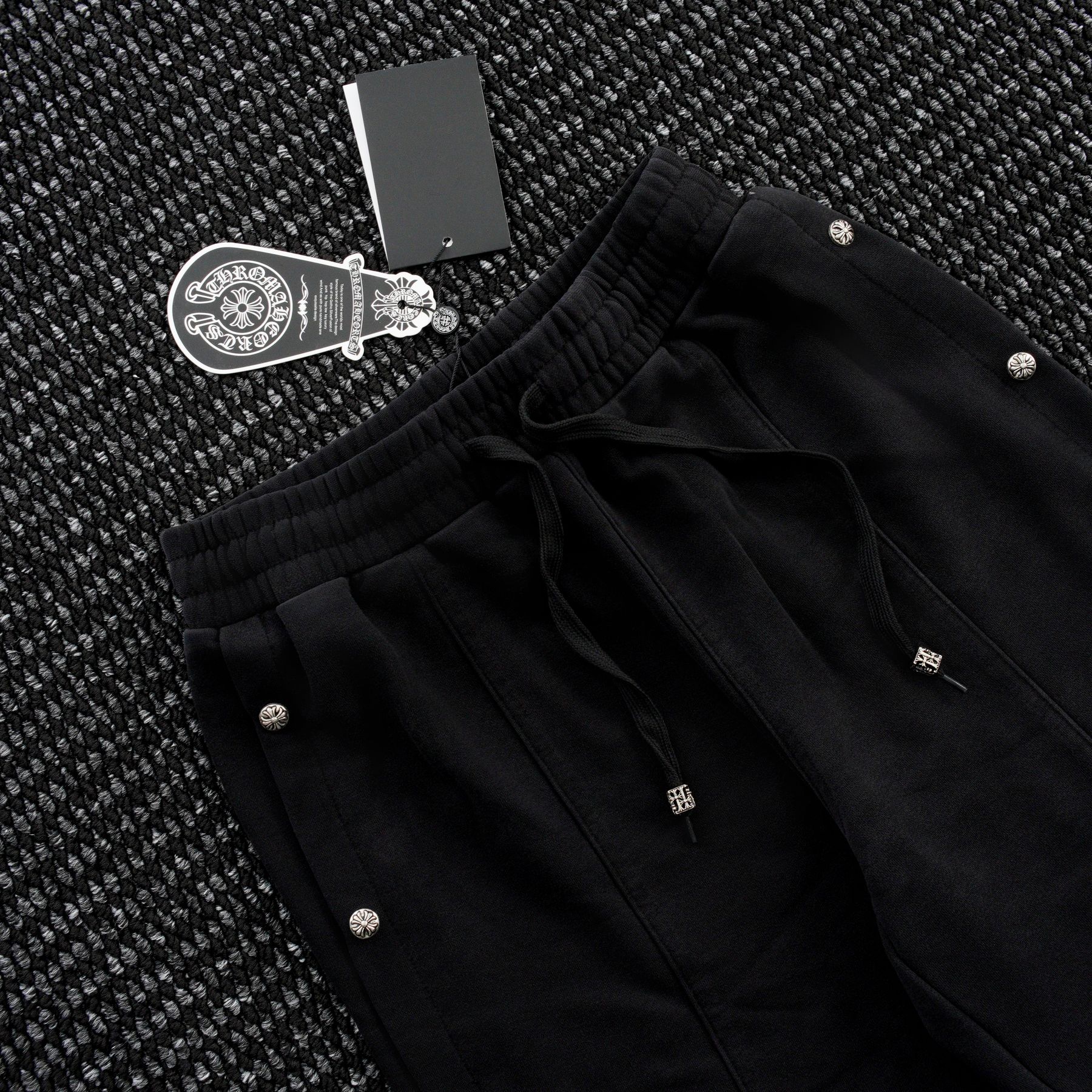 Chrome Hearts Cross Rivet Side-Snap Pants — detail