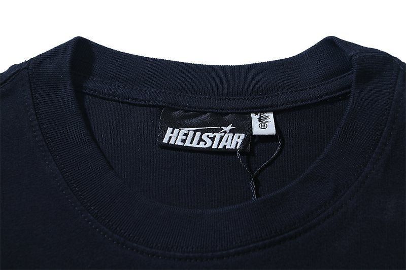 Hellstar Washed Black Graphic T-Shirt — neck_label