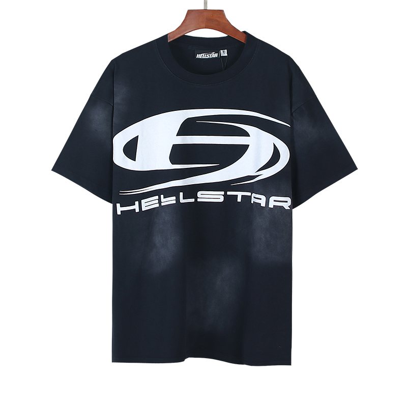 Hellstar Washed Black Graphic T-Shirt — front