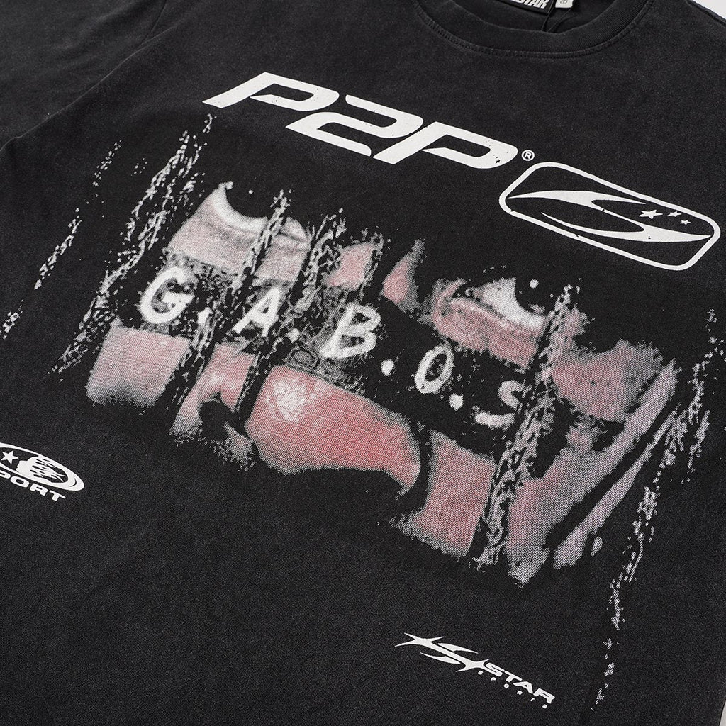 Hellstar P2P G.A.B.O.S Graphic Short-Sleeve T-Shirt — detail