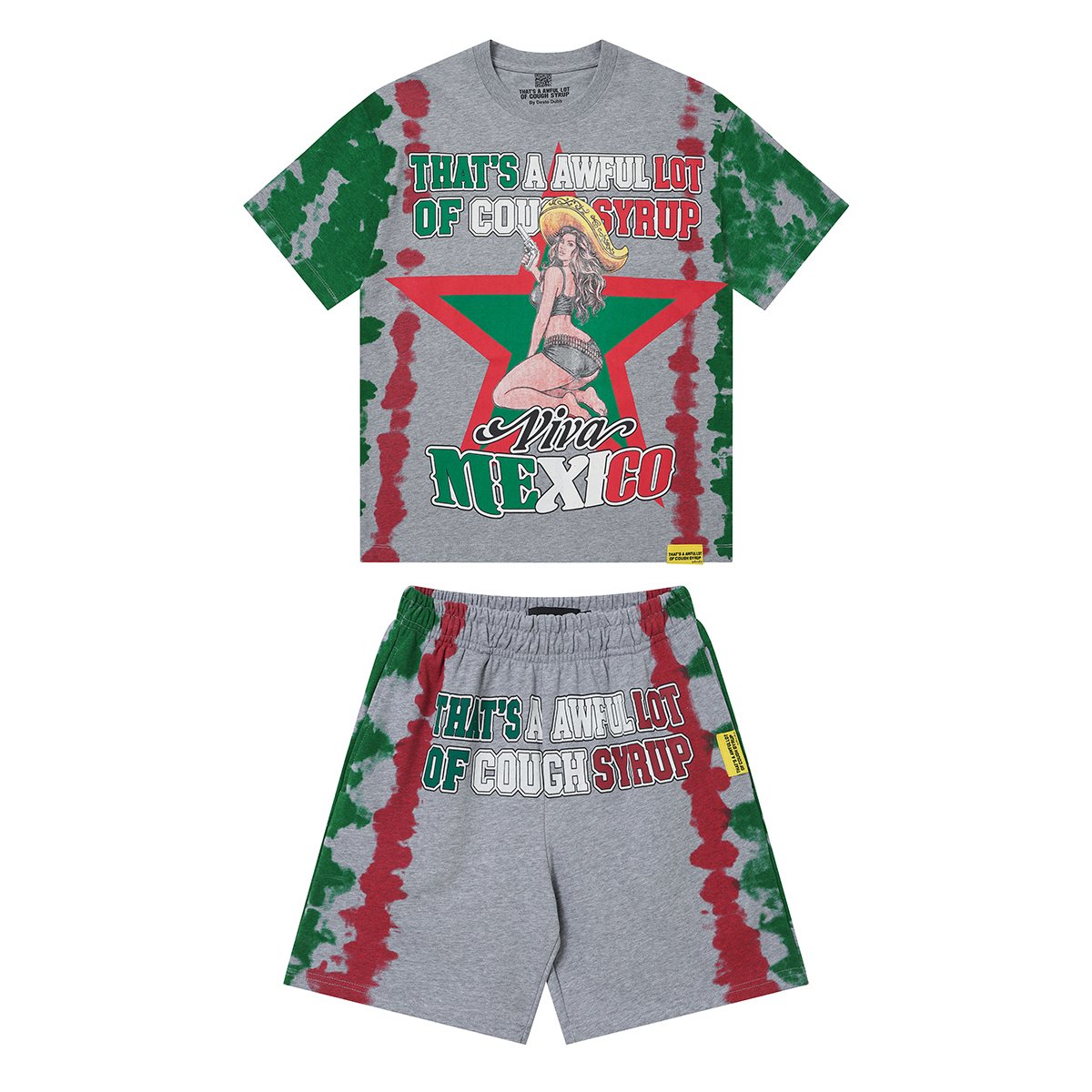 THAT'S A AWFUL LOT OF COUGH SYRUP Cowgirl Graphic Short-Sleeve Set — front