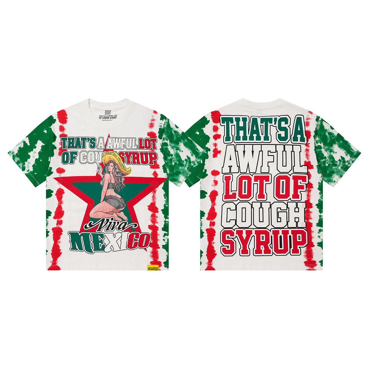 THAT'S A AWFUL LOT OF COUGH SYRUP Cowgirl Graphic Short-Sleeve Set — front
