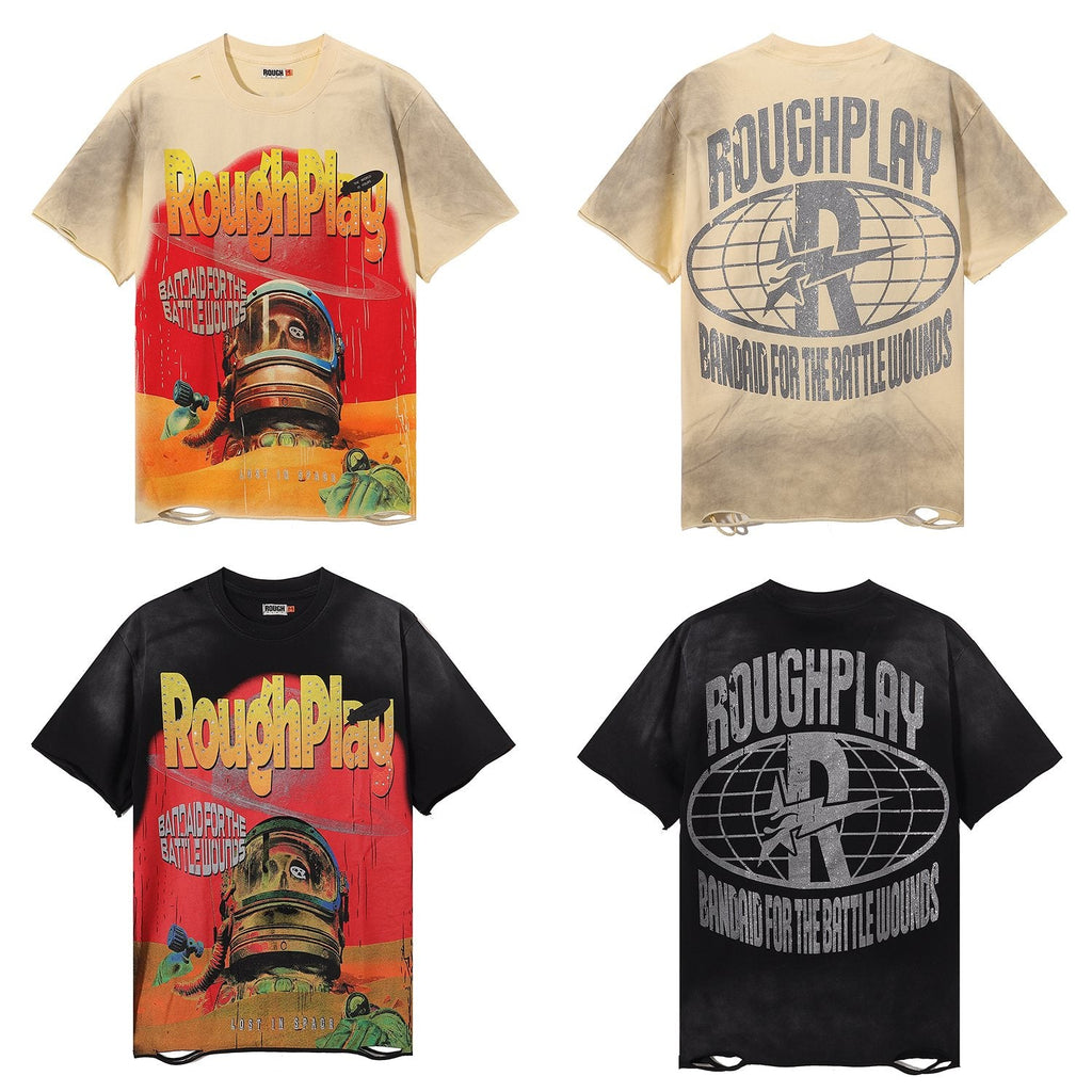 Rough Play Lost In Space Astronaut Graphic T-Shirt — comparison