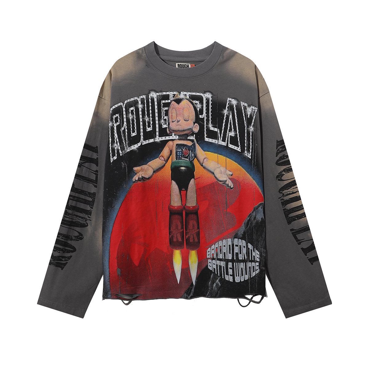 Rough Play Astro Boy Rhinestone Graphic Long-Sleeve T-Shirt — hero