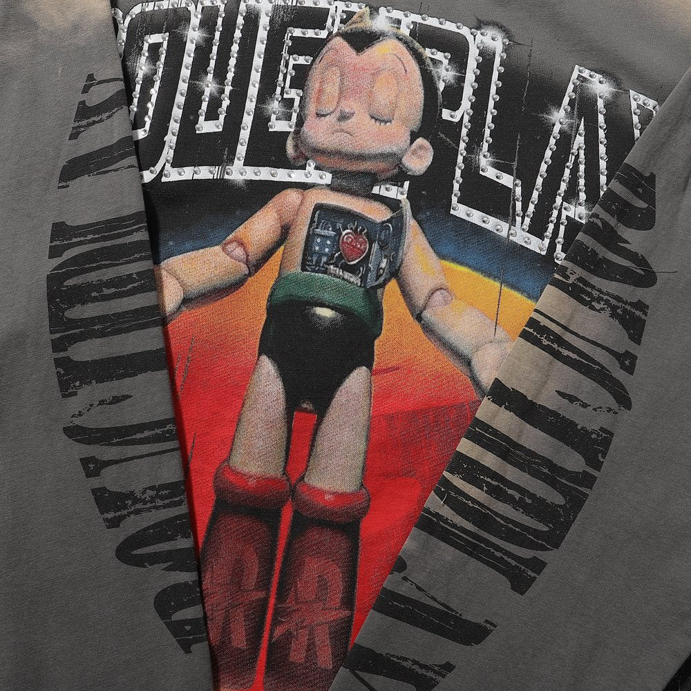 Rough Play Astro Boy Rhinestone Graphic Long-Sleeve T-Shirt — detail