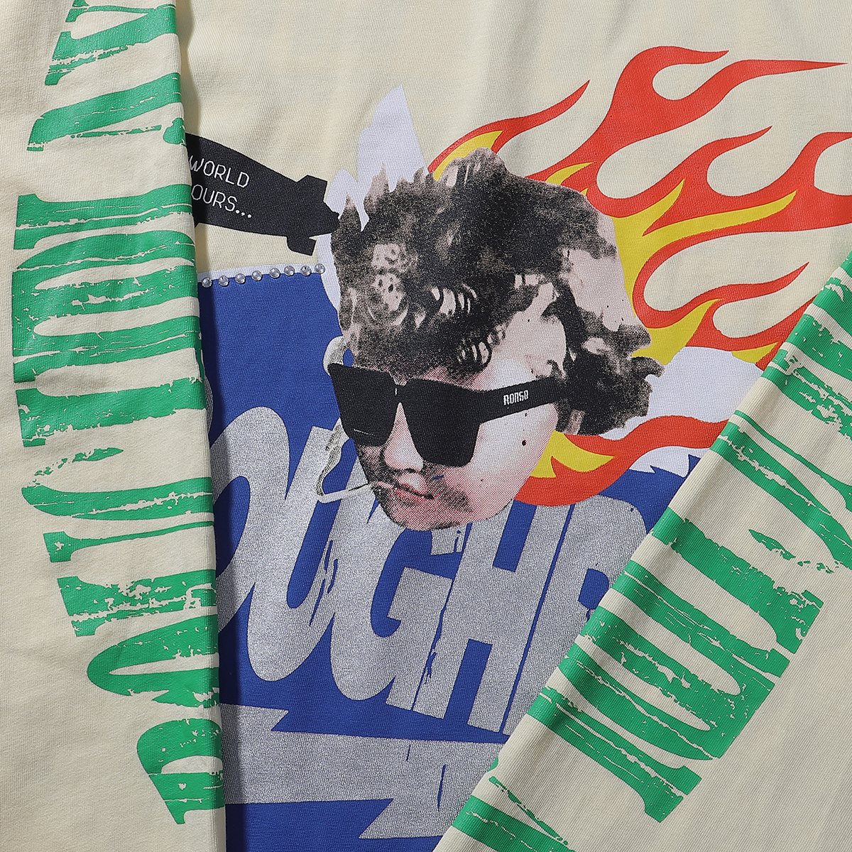 Rough Play SoulBoy Rhinestone Graphic Long-Sleeve T-Shirt — detail