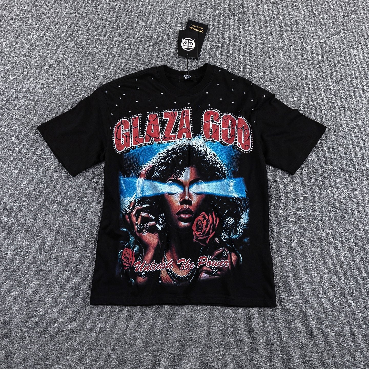 GLAZA GOD Unleash The Power Graphic T-Shirt — hero