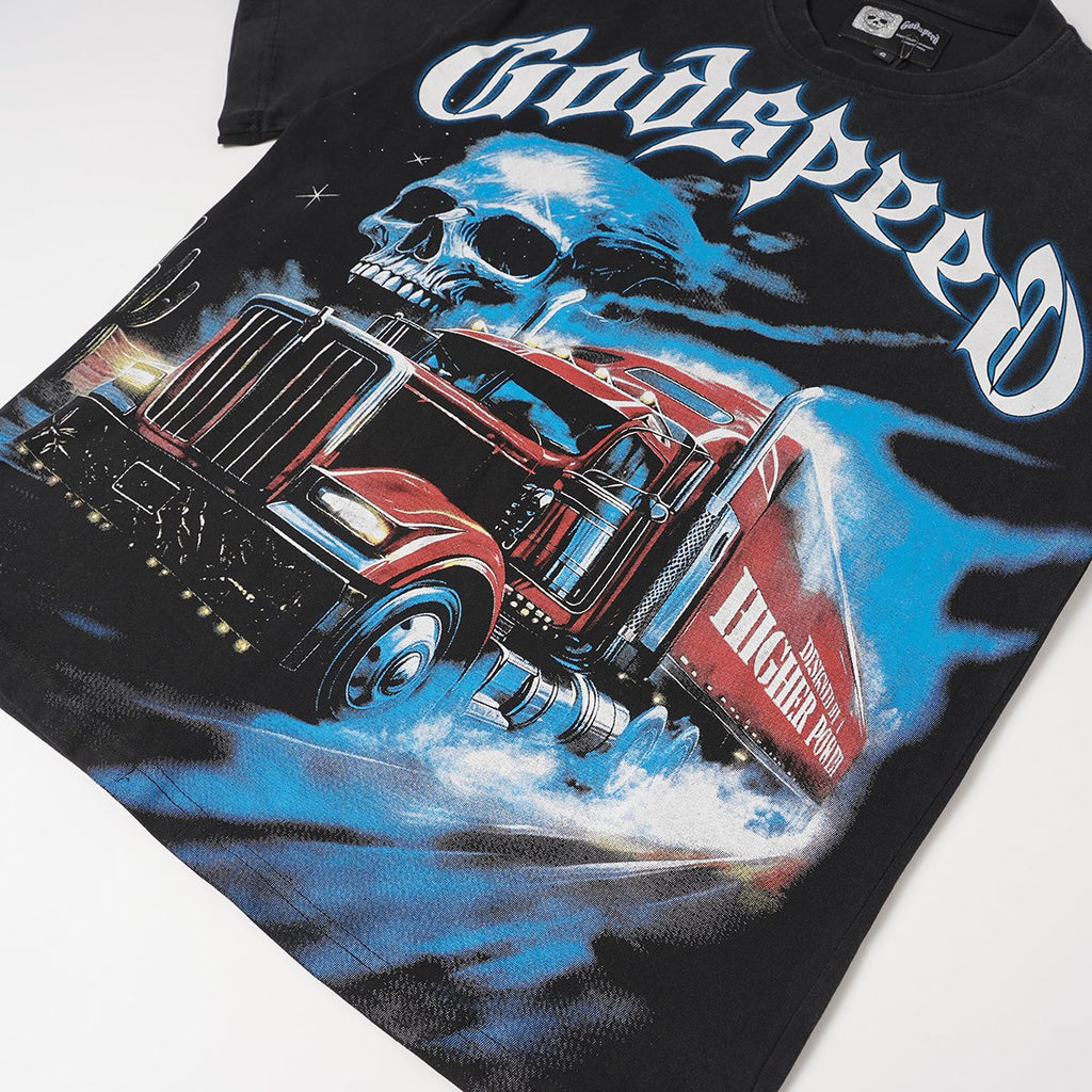 Godspeed Truck & Skull Graphic Short-Sleeve T-Shirt — detail