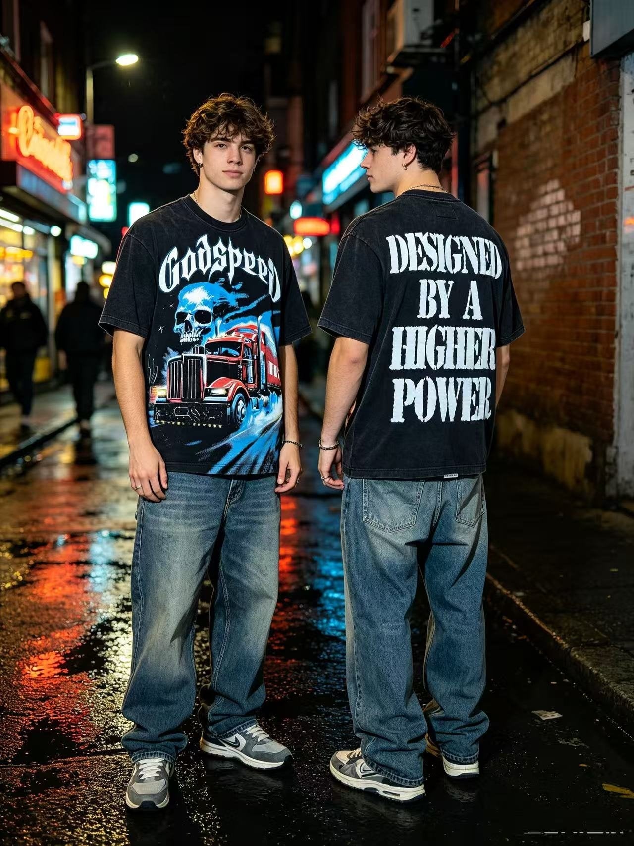 Godspeed Truck & Skull Graphic Short-Sleeve T-Shirt — context