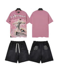 Godspeed Cross Eye Graphic T-Shirt and Shorts Set — front