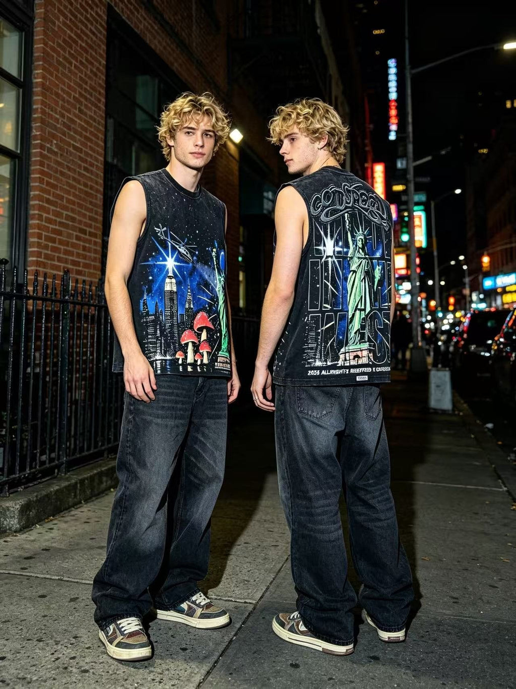 Godspeed Statue of Liberty NYC Sleeveless T-Shirt — context