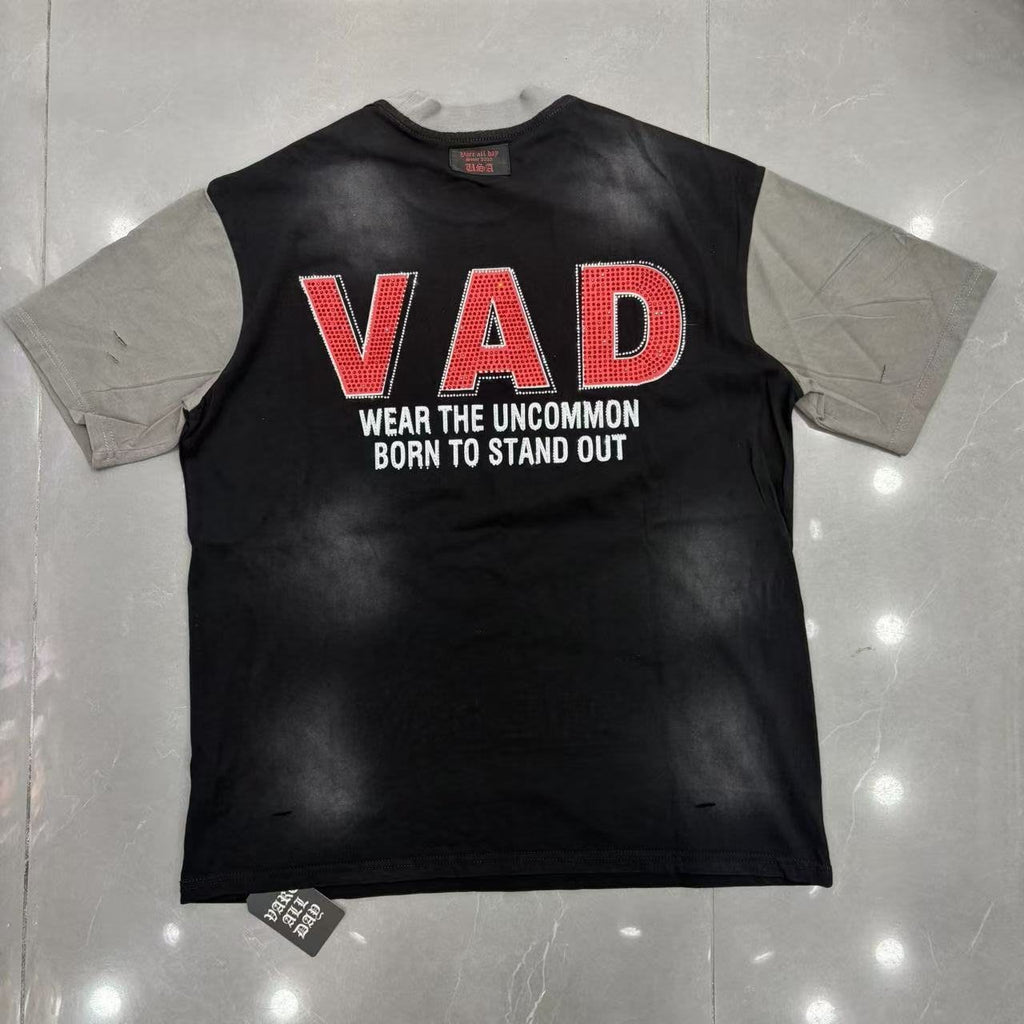 VARE ALL DAY Portrait Graphic Contrast-Sleeve T-Shirt — back