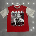 VARE ALL DAY Red Color Block Graphic T-Shirt — hero