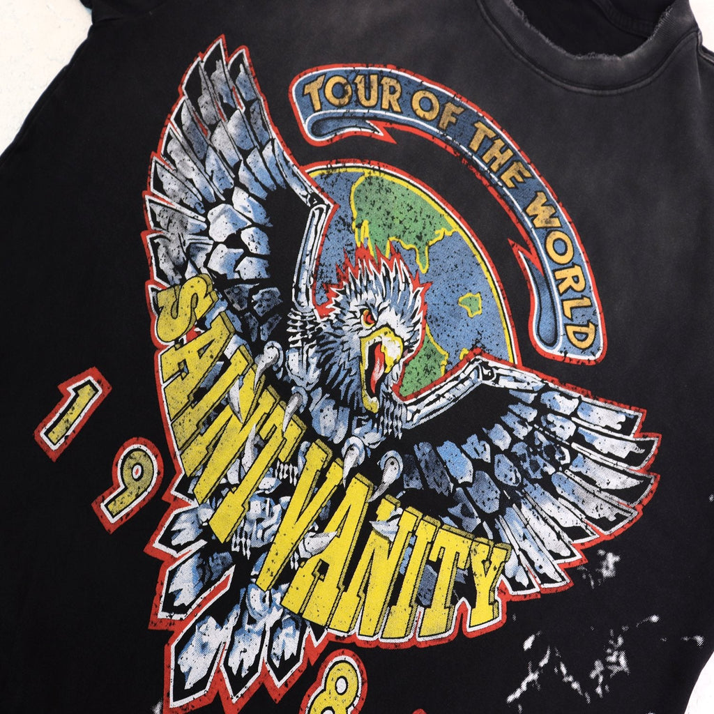 SAINT 1984 Tour Eagle Graphic T-Shirt — detail