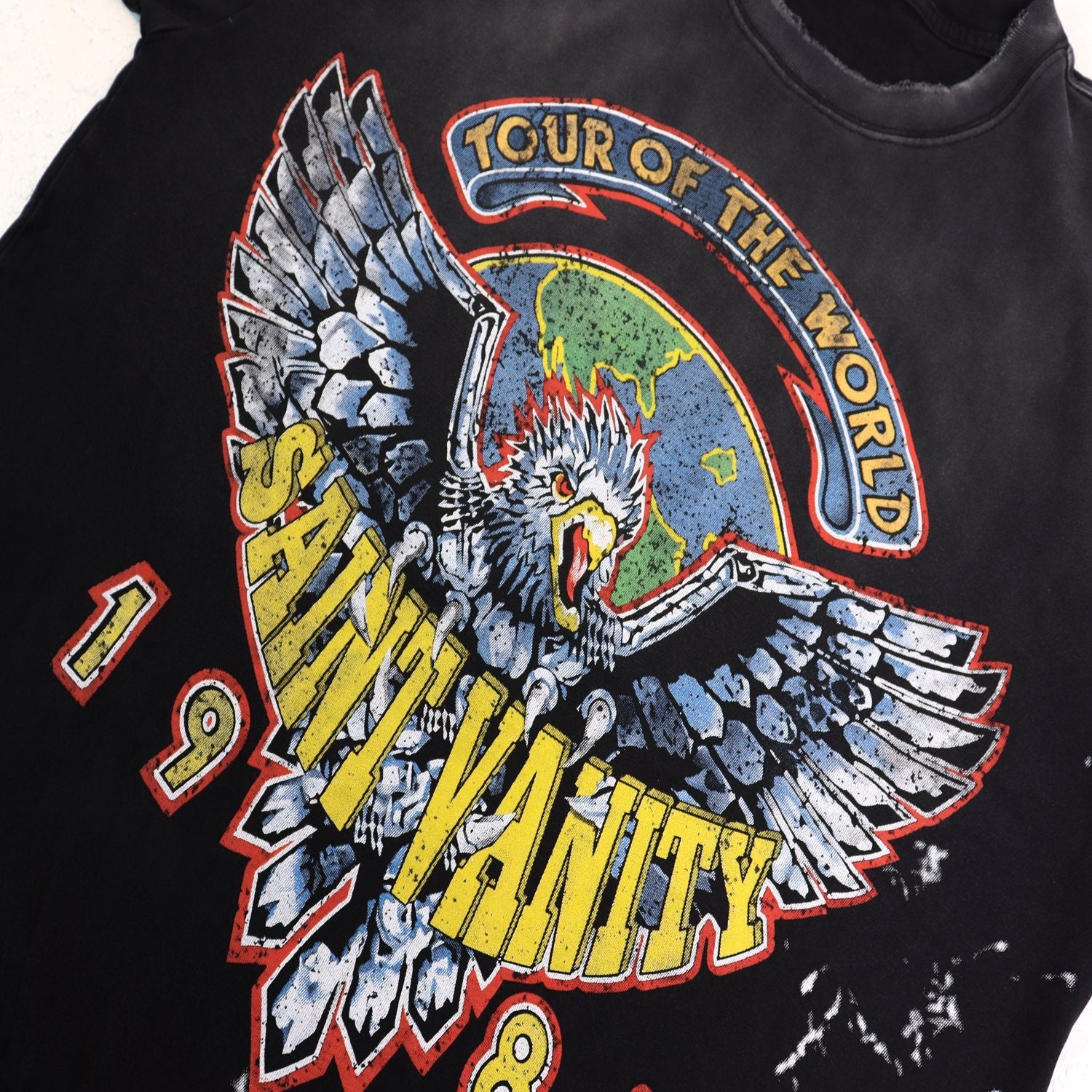 SAINT 1984 Tour Eagle Graphic T-Shirt — detail