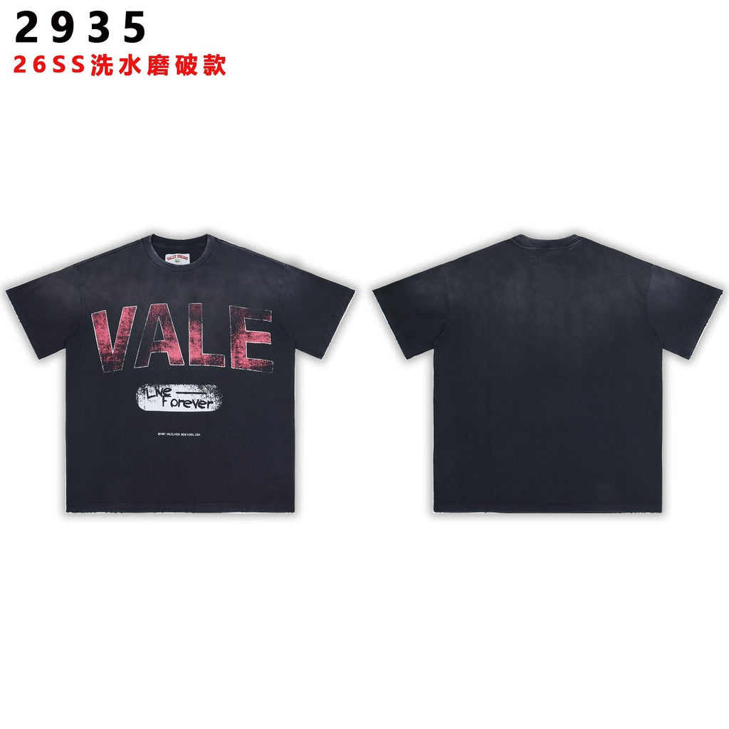 Valley Dreams Live Forever Distressed Graphic T-Shirt — hero