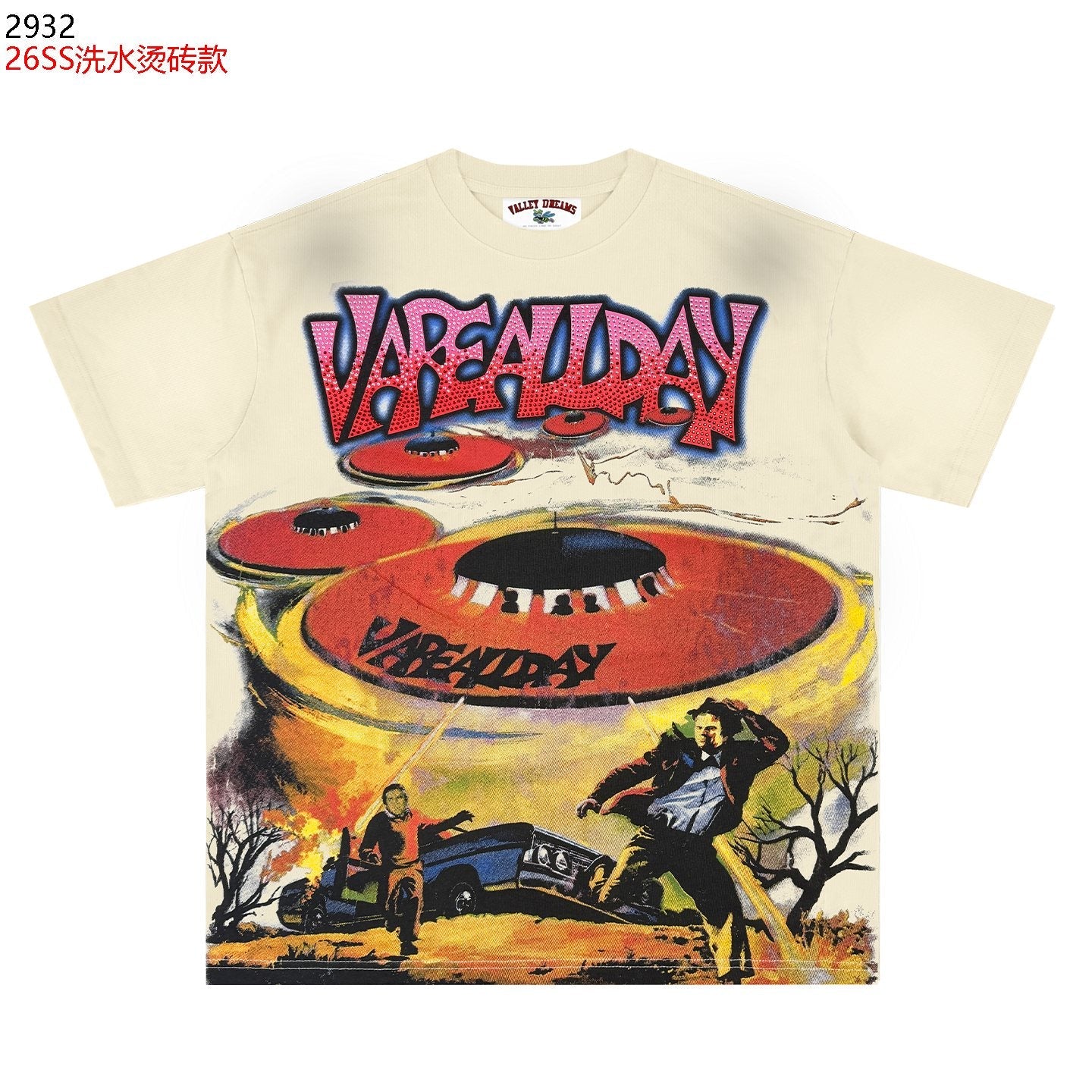 Valley Dreams UFO Comic Graphic Short-Sleeve T-Shirt — hero