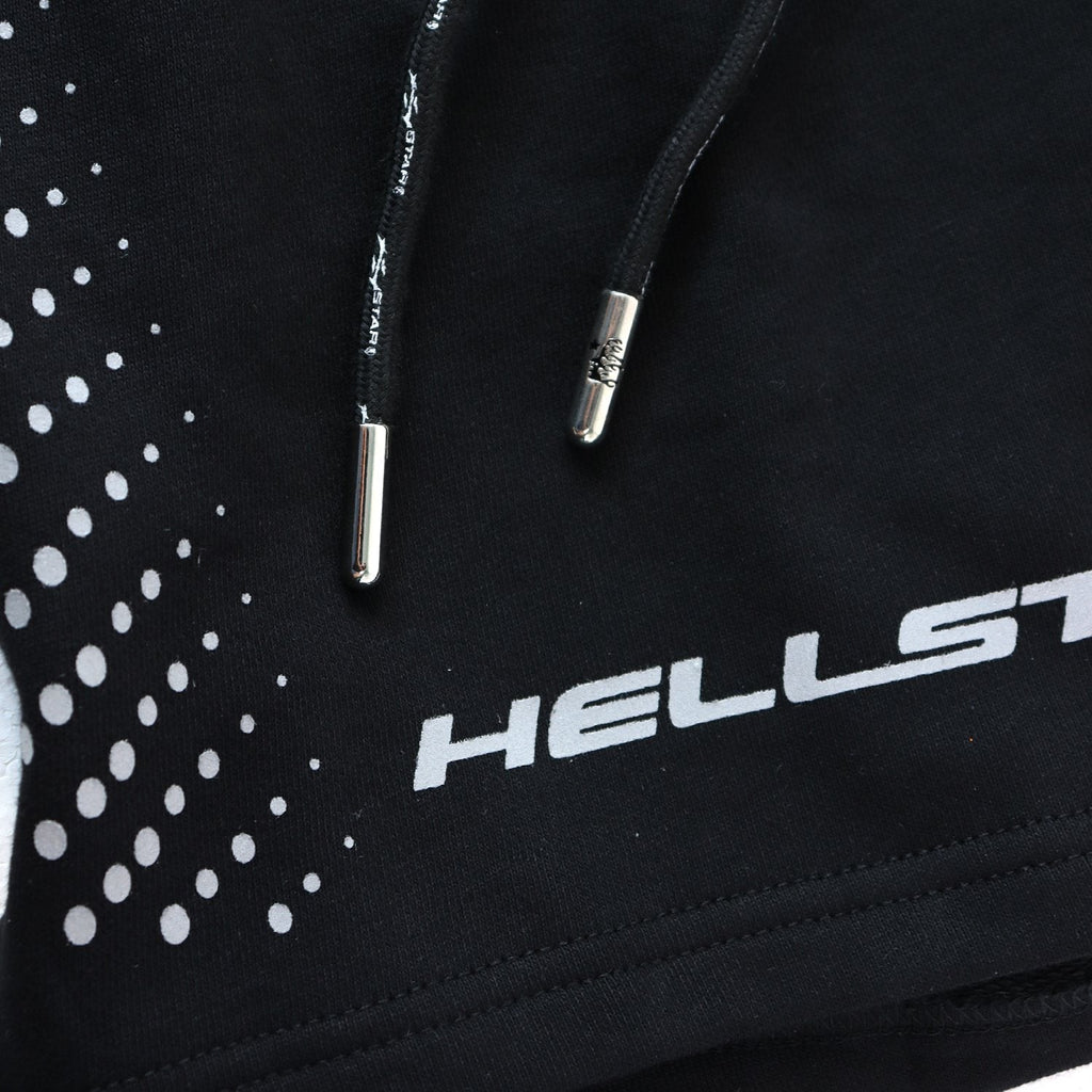 Hellstar Silver Line Graphic Shorts — detail