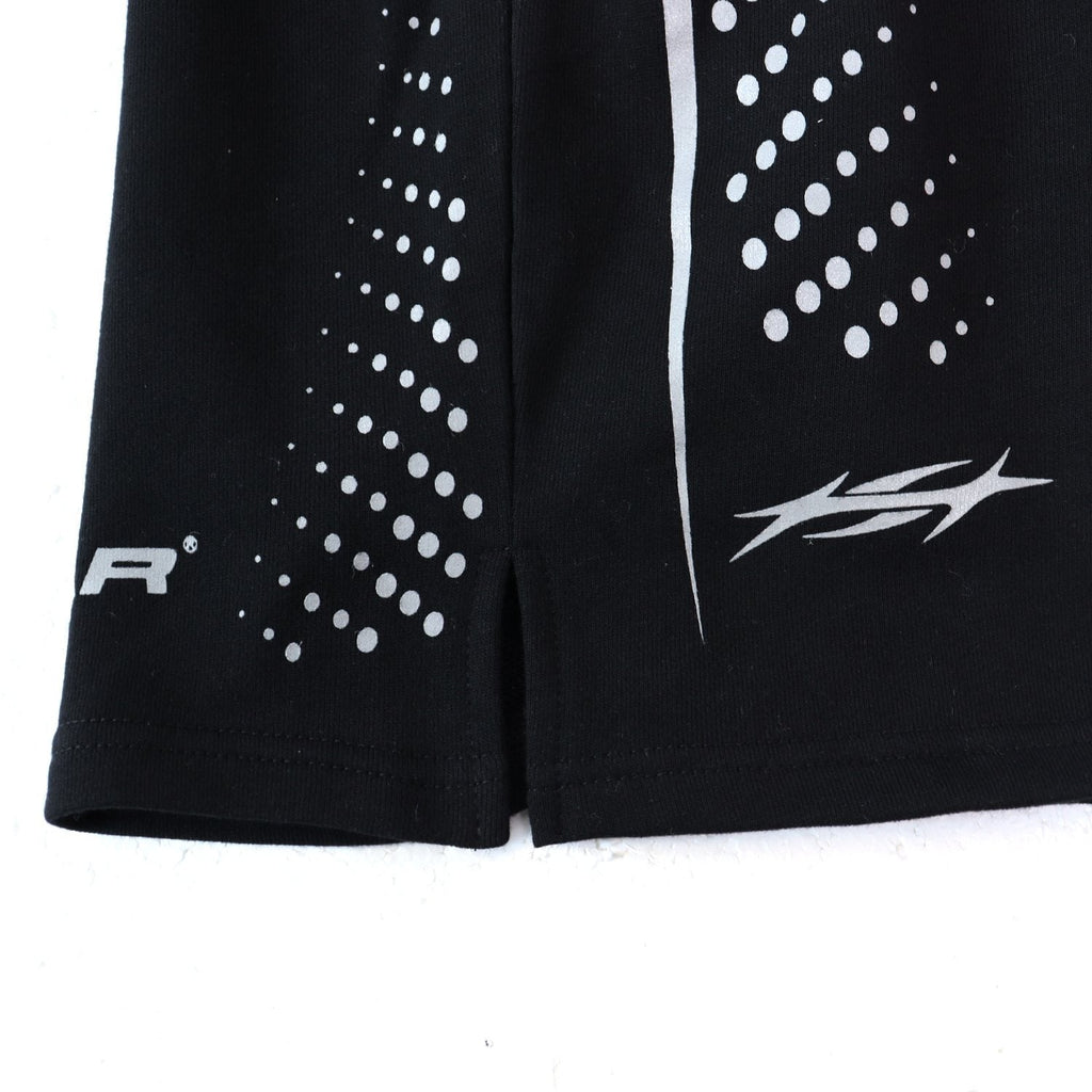 Hellstar Silver Line Graphic Shorts — detail