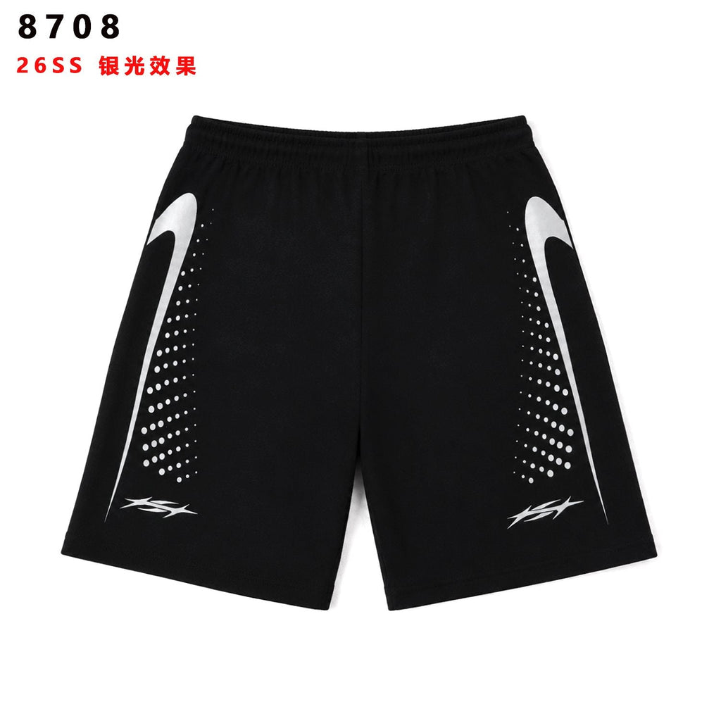 Hellstar Silver Line Graphic Shorts — back