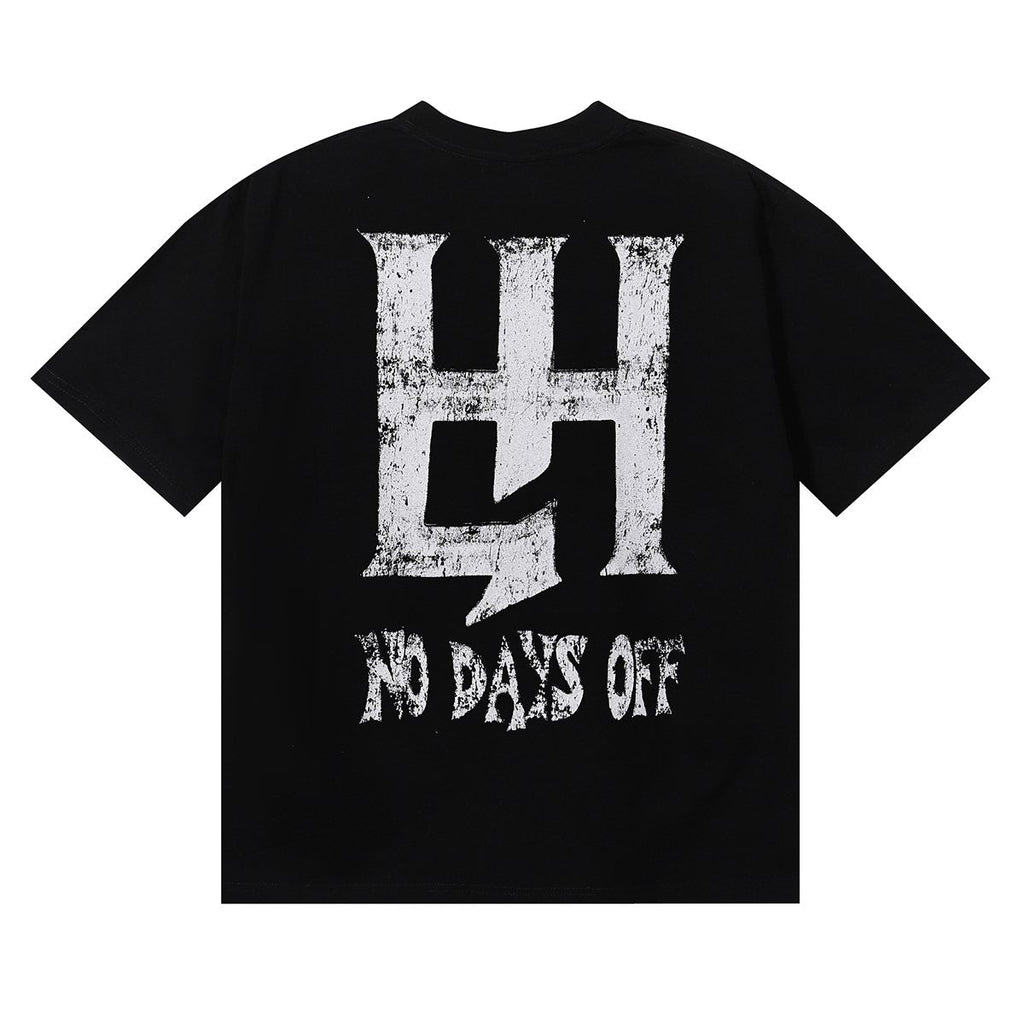 Life Hustlere Cat Women No Days Off Graphic T-Shirt — back