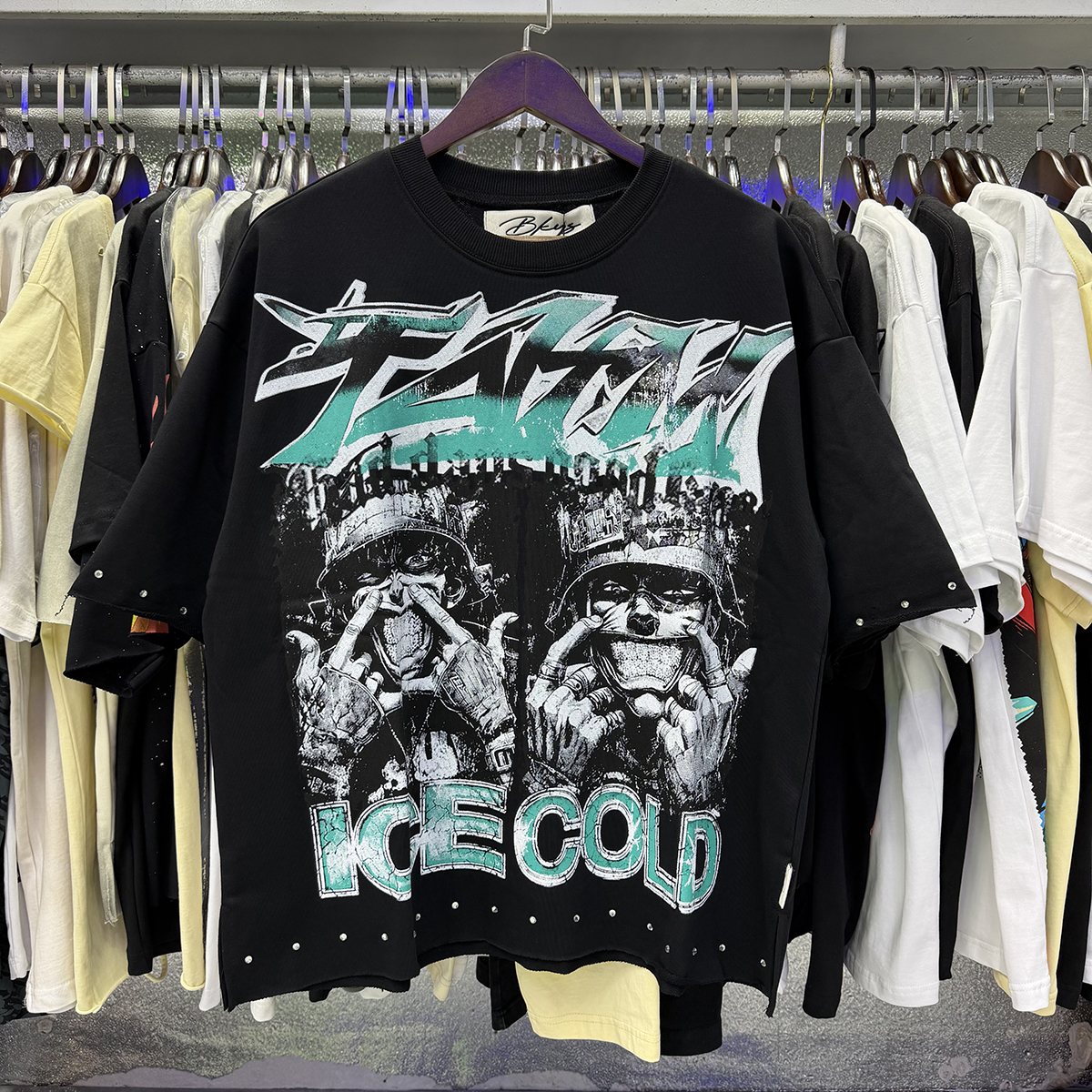 BKYS Revival Ice Cold Route 66 Cropped Graphic T-Shirt — context
