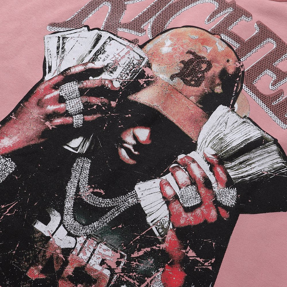 BKYS Revival Rhinestone Terry Cropped T-Shirt — detail