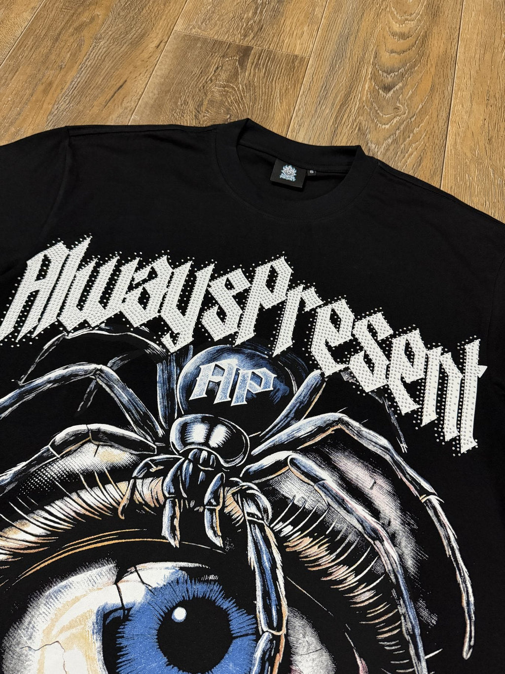 ALWAYS-PRESENT Champion Rhinestone Graphic Short-Sleeve T-Shirt — detail