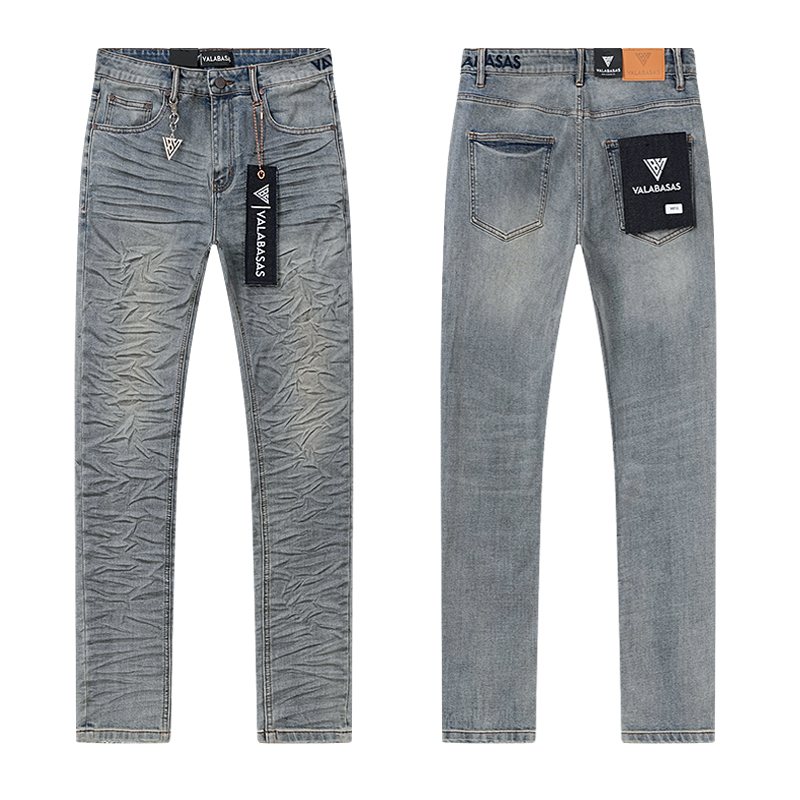 VALABASAS Light Blue Distressed Jeans — hero