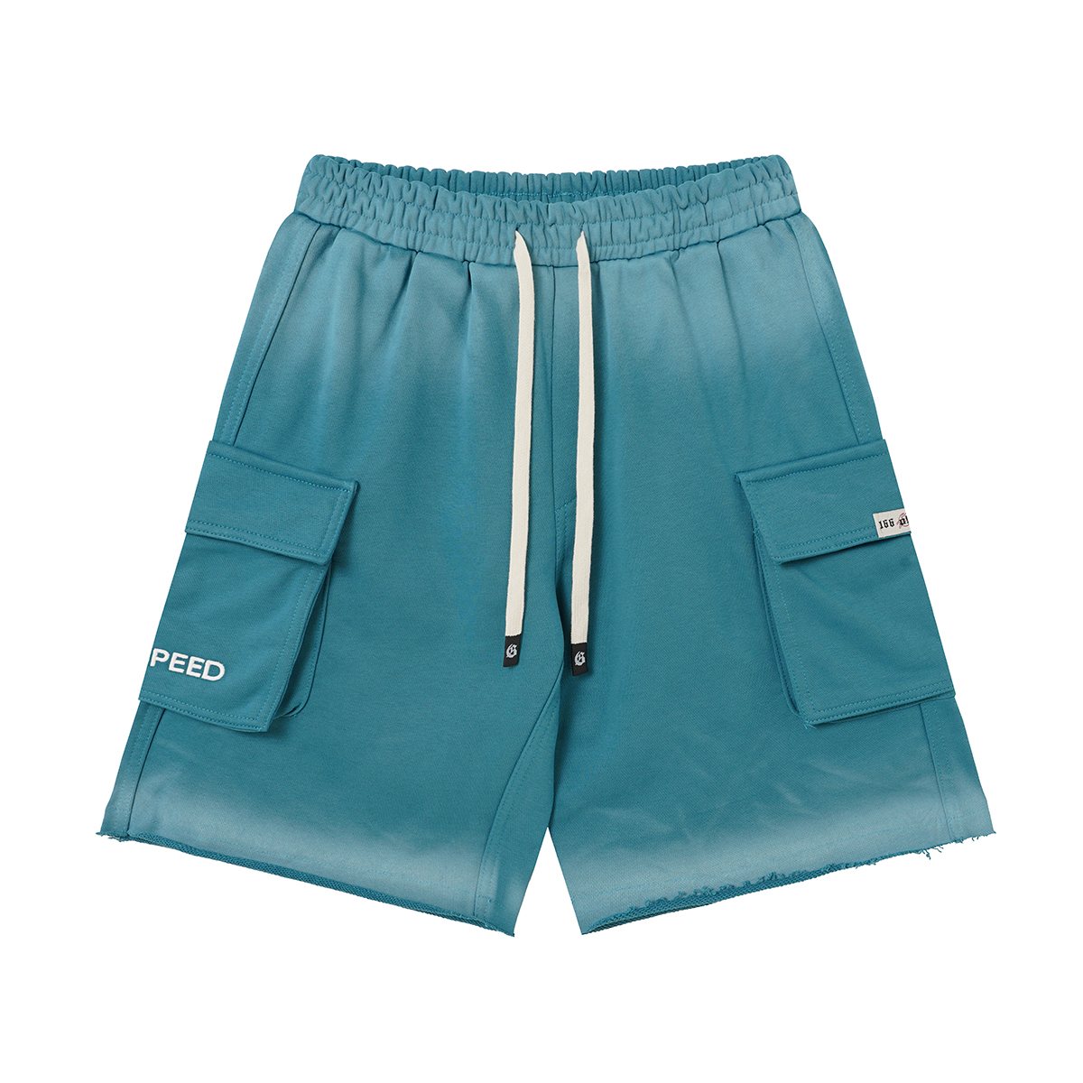 Godspeed Embroidered Cargo Sweat Shorts — front