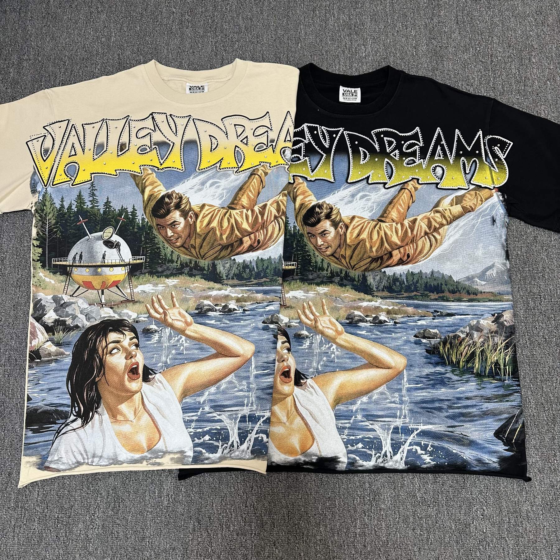 Valley Dreams Washed Graphic Short-Sleeve T-Shirt — context