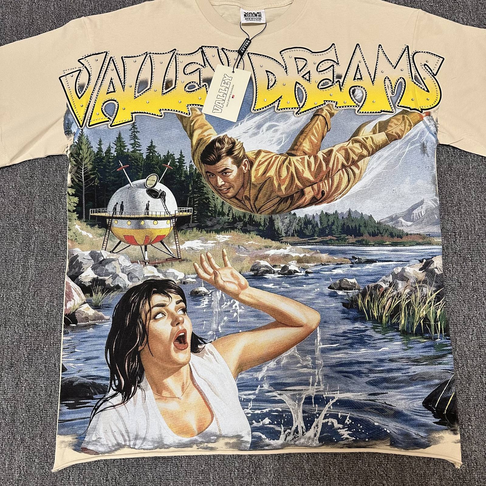 Valley Dreams Washed Graphic Short-Sleeve T-Shirt — detail