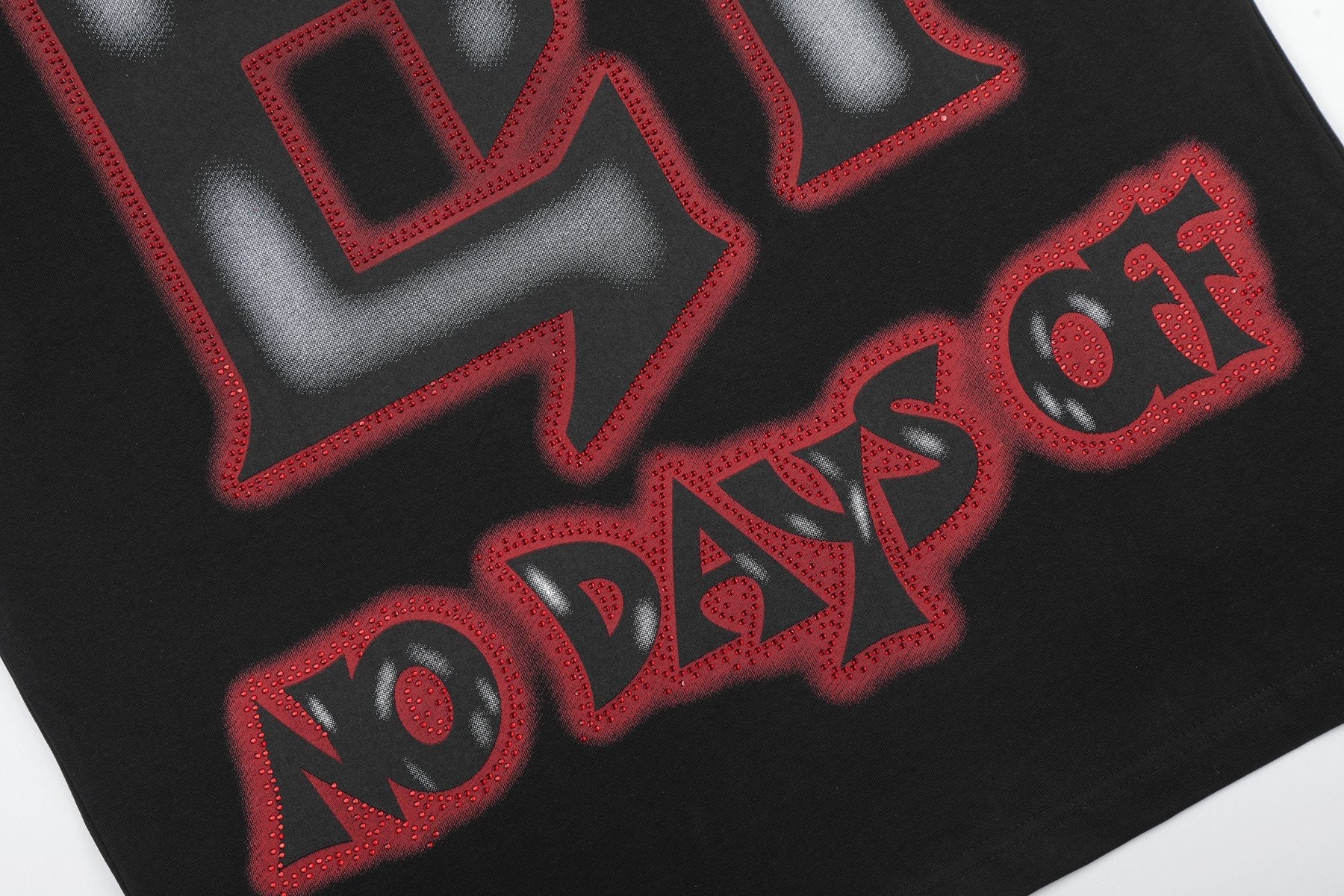 Life Hustlere Black Red/Gray Graphic Short-Sleeve T-Shirt — detail