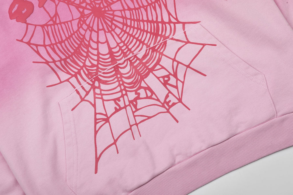 Sp5der Gradient Spider-Web Hoodie & Sweatpants Set — detail