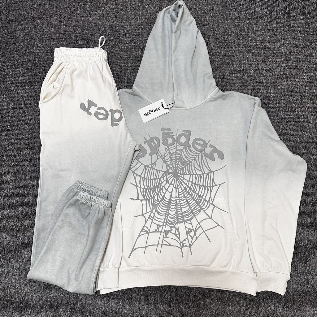 Sp5der Gradient Spider-Web Hoodie & Sweatpants Set — context