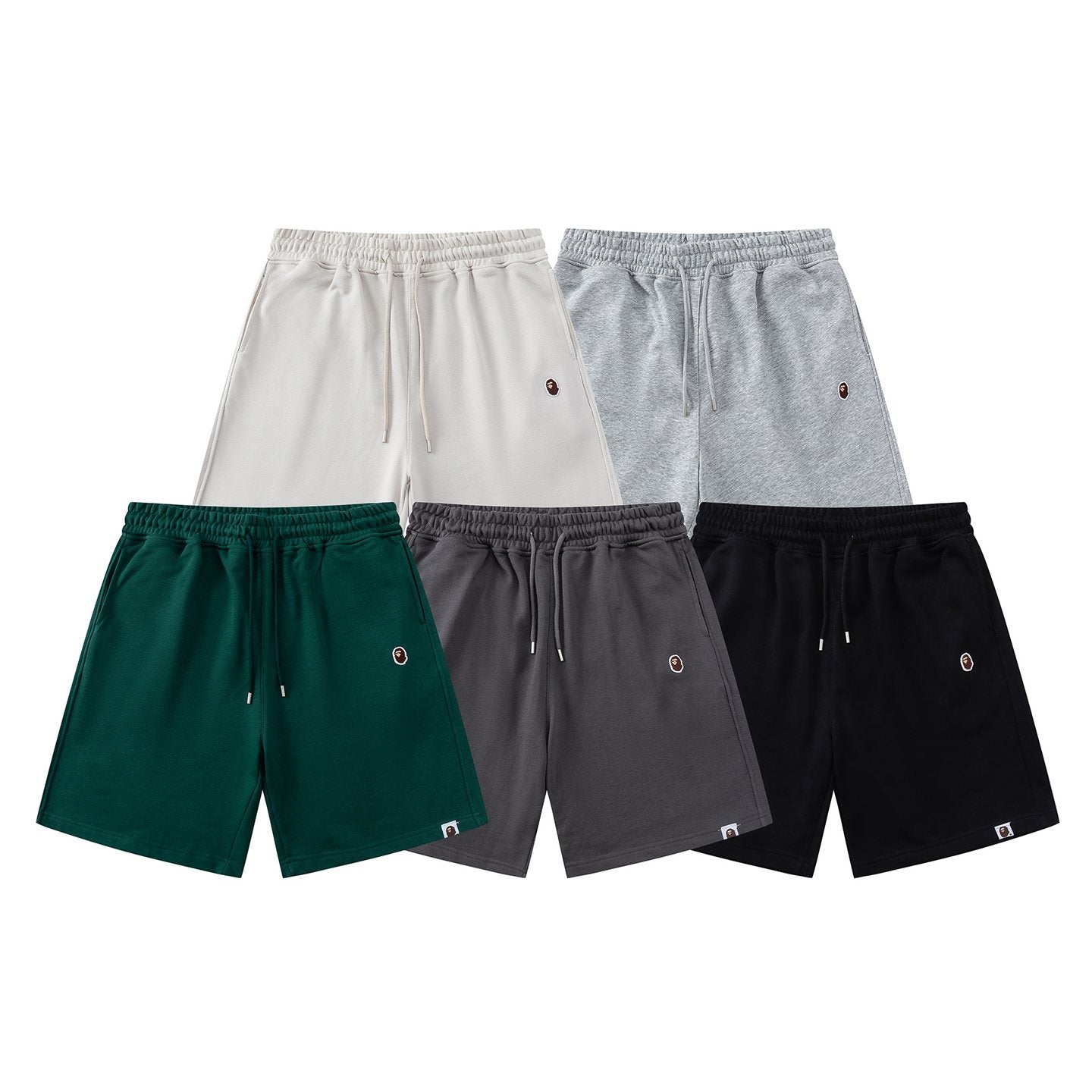 BAPE Ape-Head Logo Drawstring Shorts — comparison