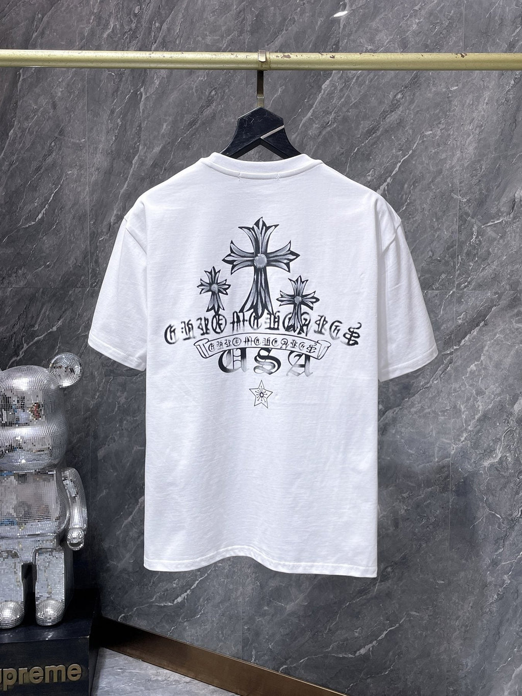 Chrome Hearts Floral Cross USA Graphic T-Shirt — back