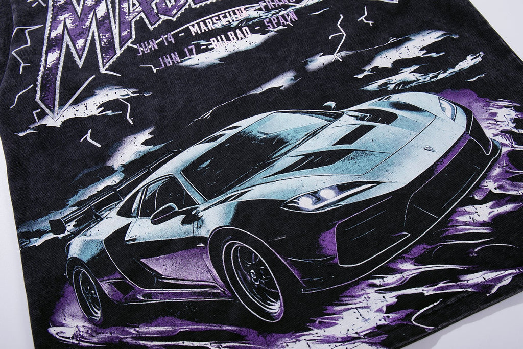 MAJESTIK Washed Rhinestone Graphic T-Shirt — detail