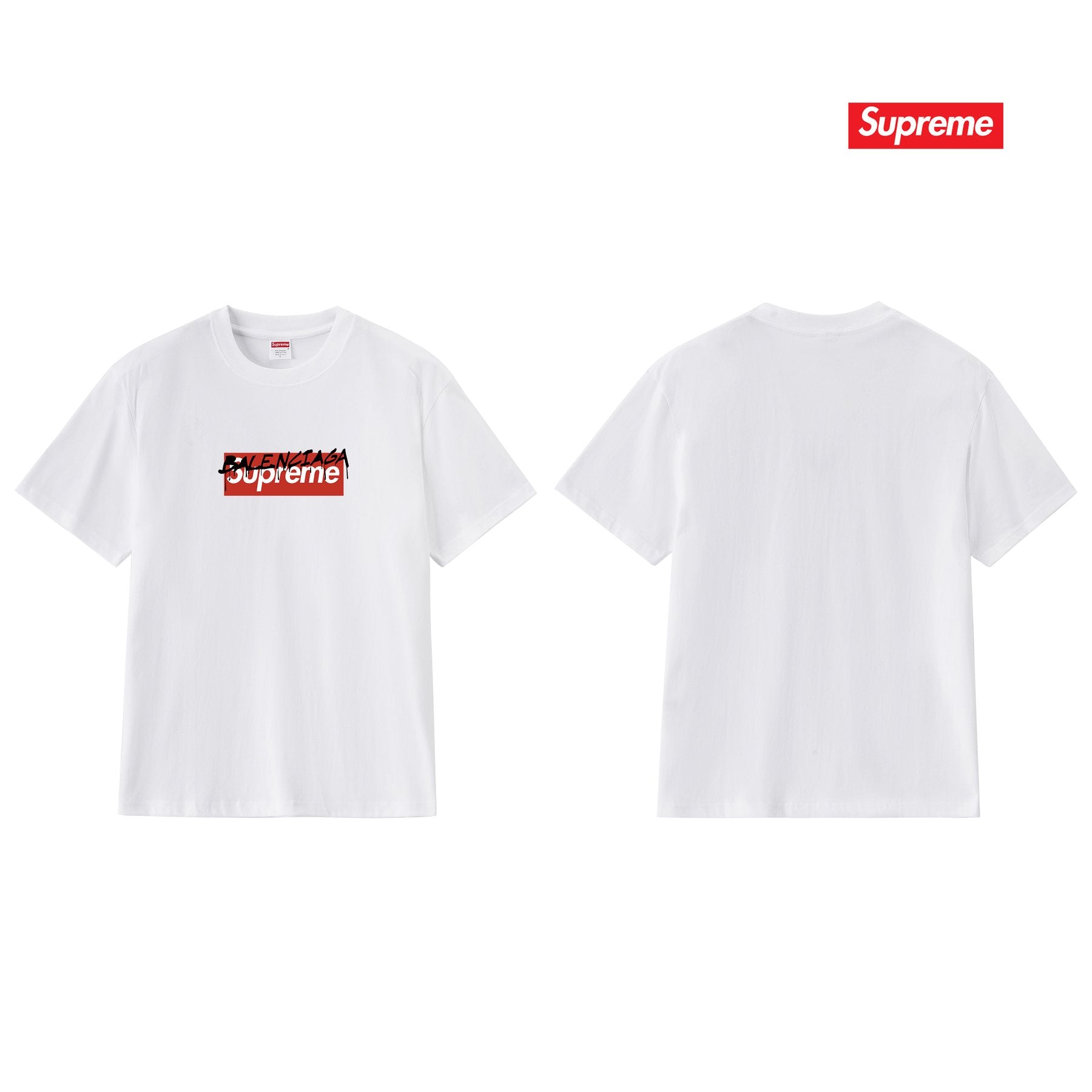 Supreme Balenciaga-Style Box Logo T-Shirt — front