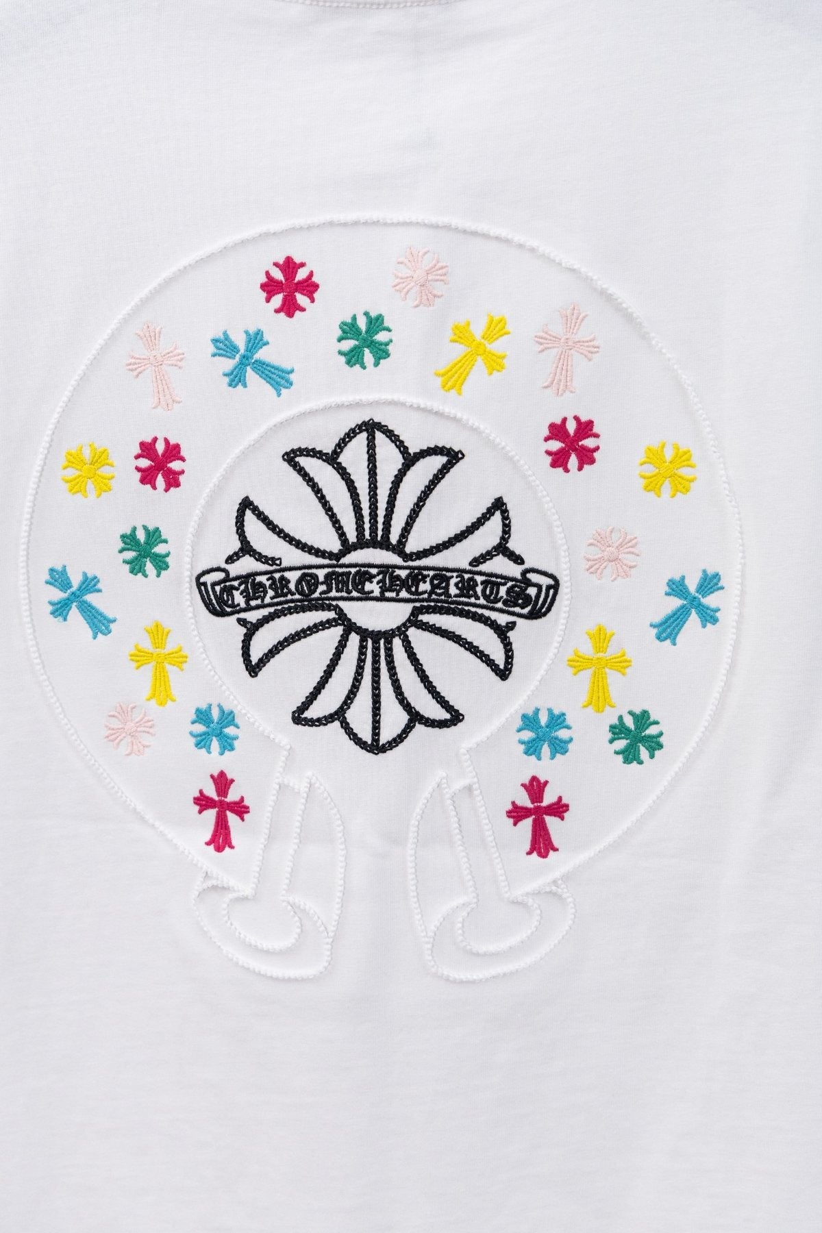 Chrome Hearts Horseshoe Cross Embroidered T-Shirt — detail