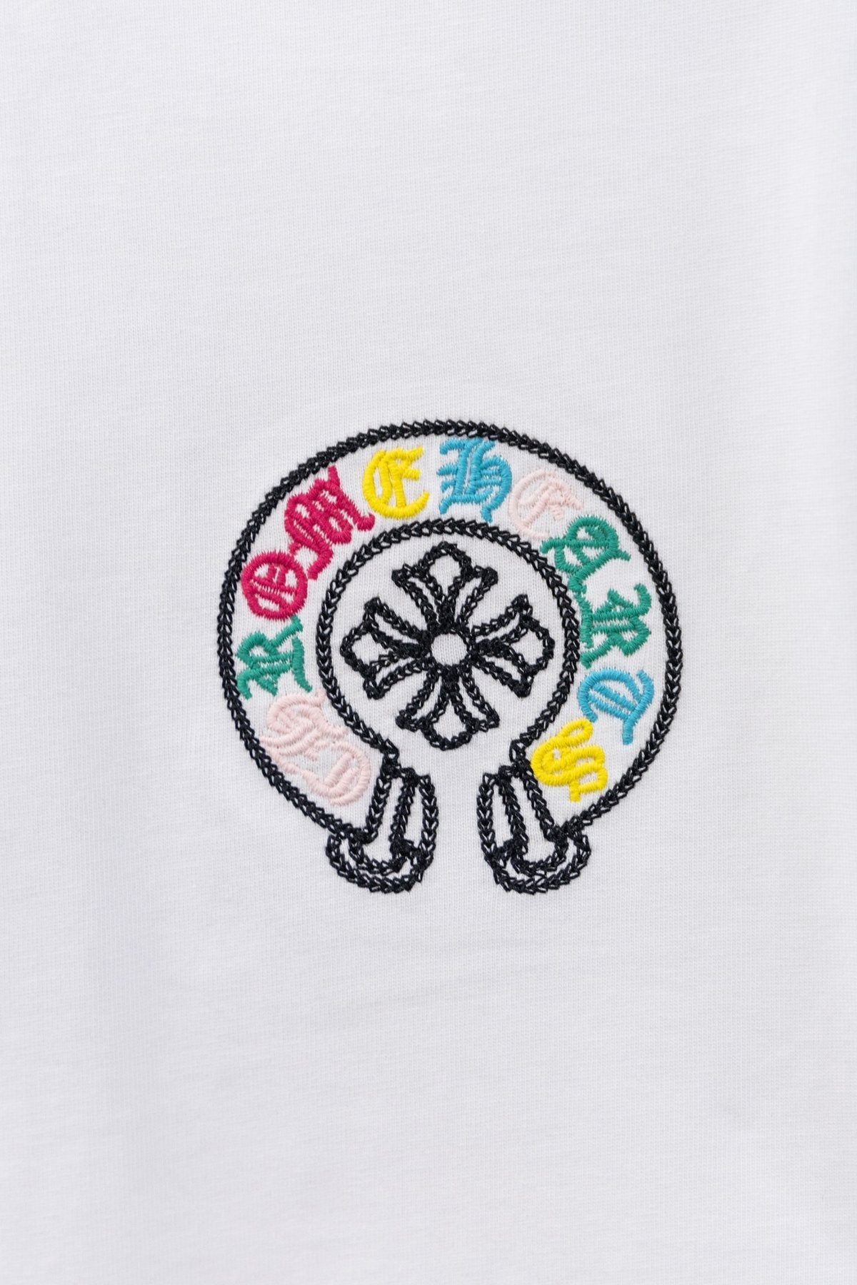 Chrome Hearts Horseshoe Cross Embroidered T-Shirt — detail